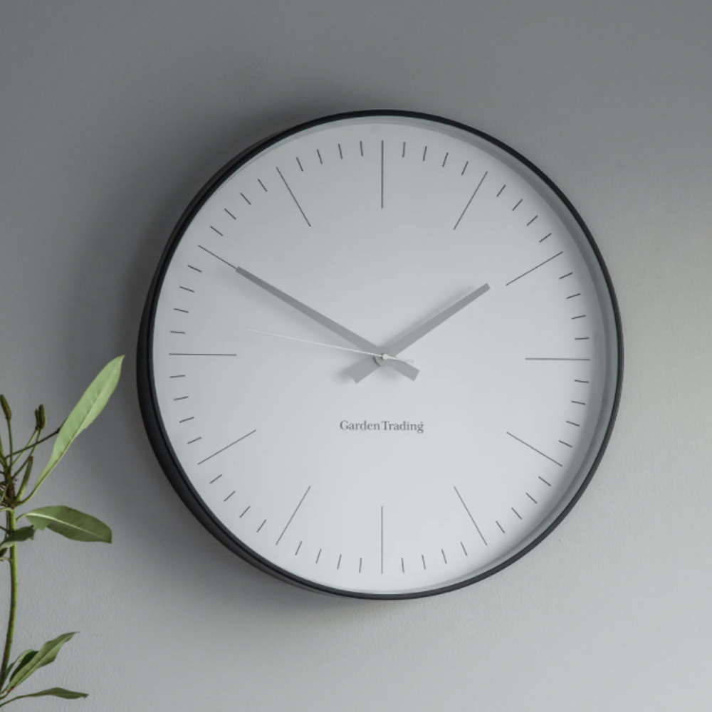 Garden Trading Easington Clock Carbon 50cm